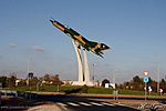 MiG-21-es emlékmű teljes pompájában (Fotó: Hamar György/soonfoto.hu