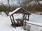 A pavilon a hátsó kertben